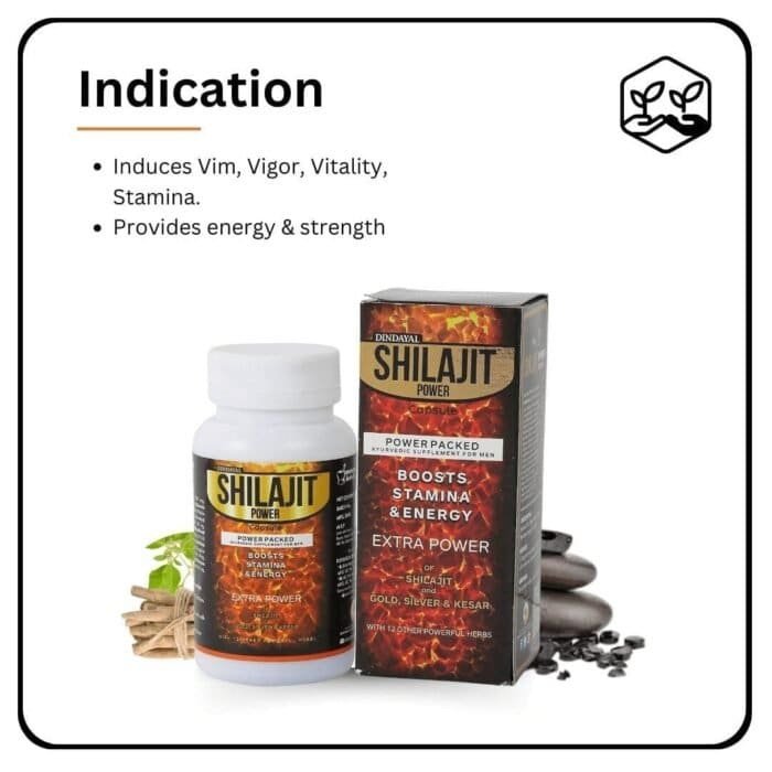 Dindayal Shilajit Power Capsule | Boost Energy & Vitality | Buy Online - Image 3