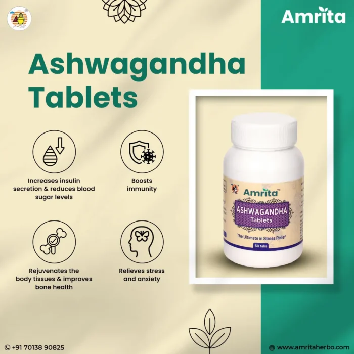 Amrita Ashwagandha Tablets (60 Tablets) - Image 5